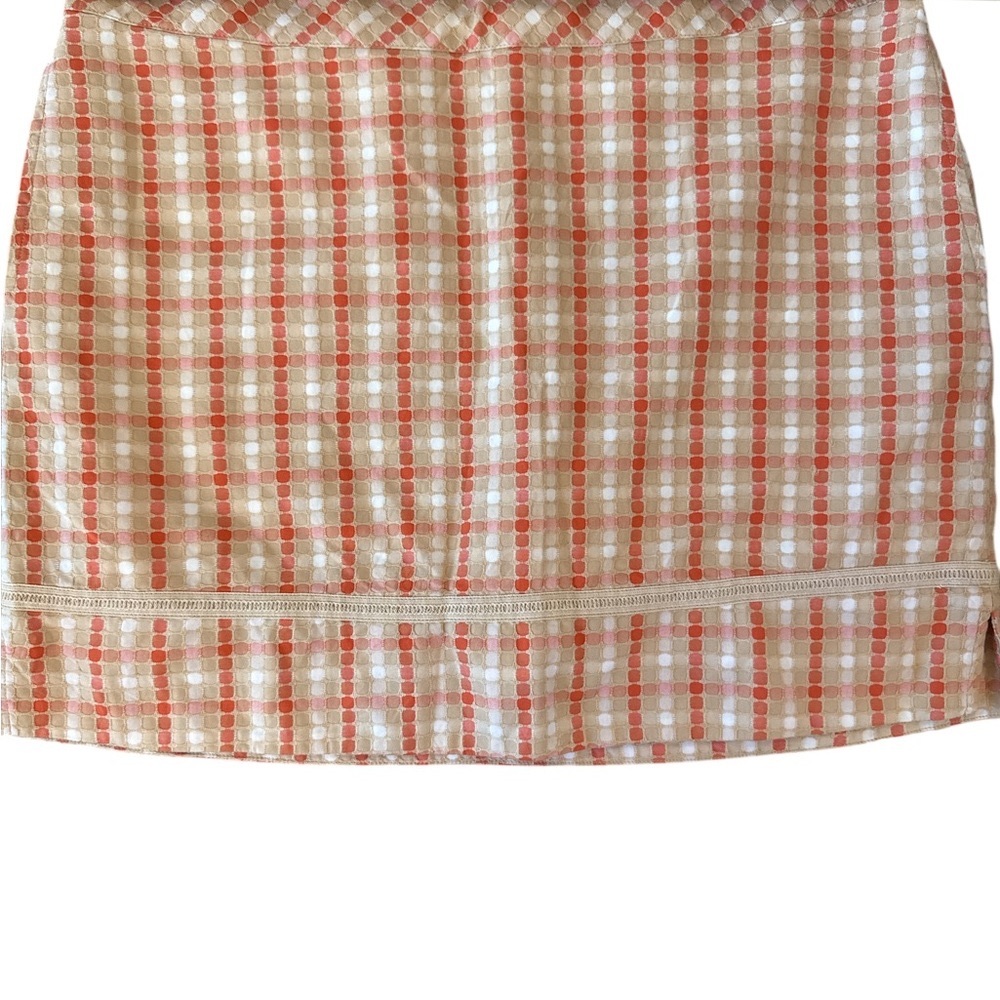 Greg‎ Norman Collection Tan and Orange Mini Skort